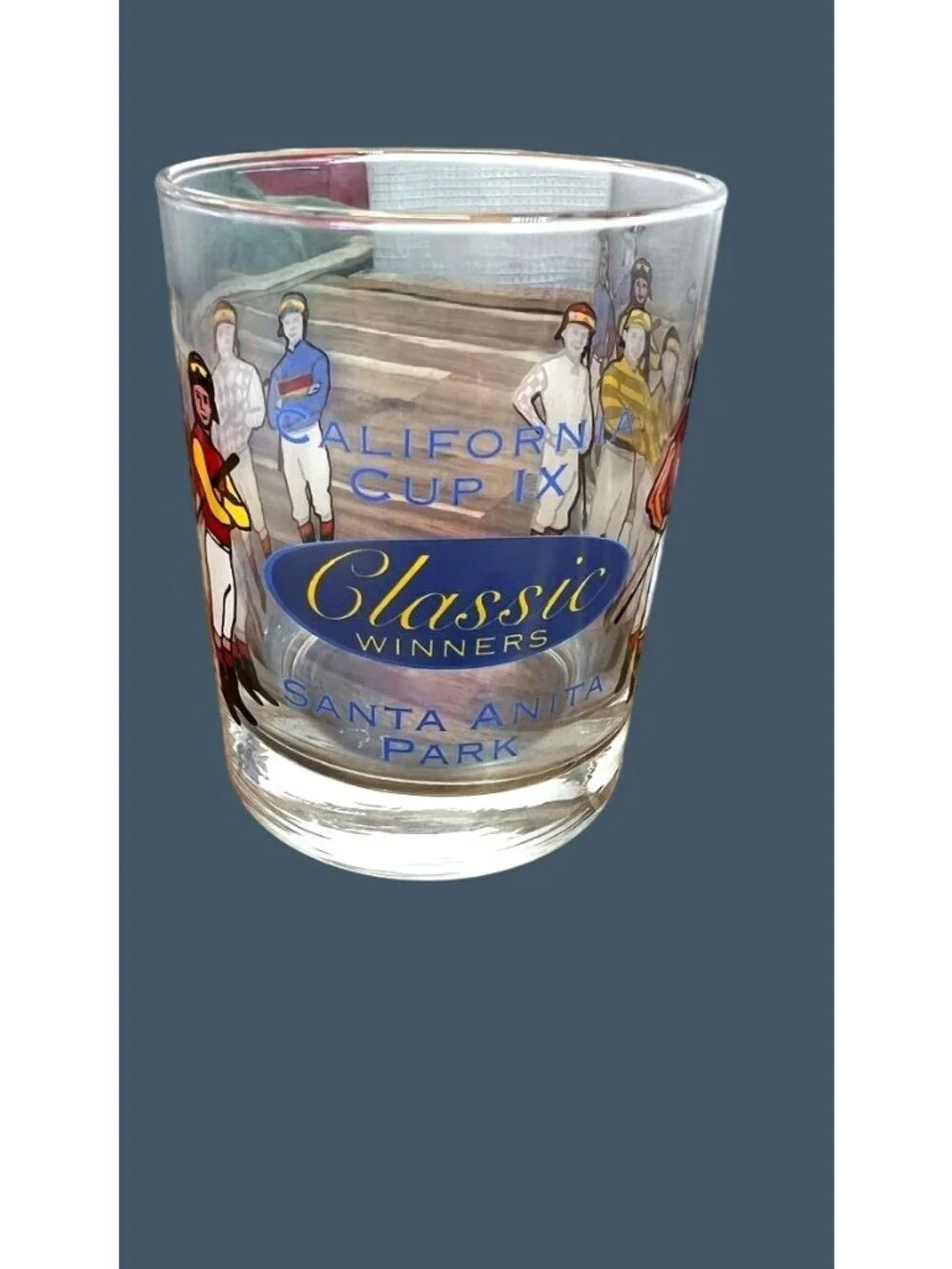 California Cup IX Santa Anita Park Jockey Glass Set Of 6 Classic Winners Horse R